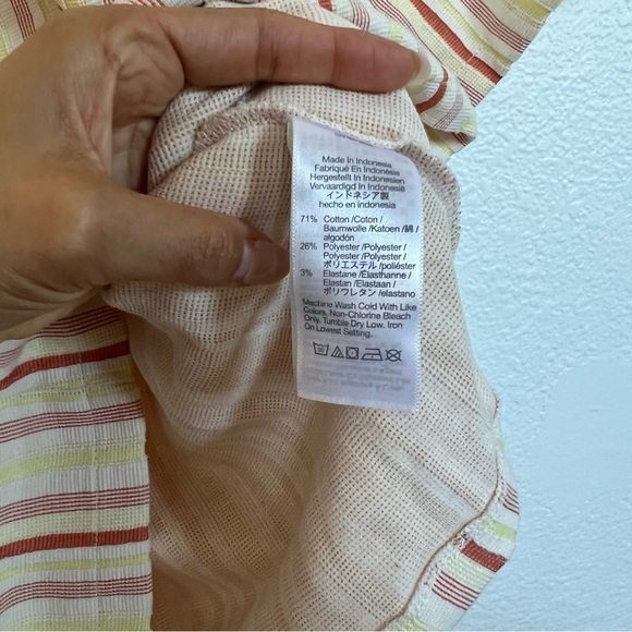 Madewell- Textured Flutter Sleeve Top In Stripe- XS - Picture 8 of 8